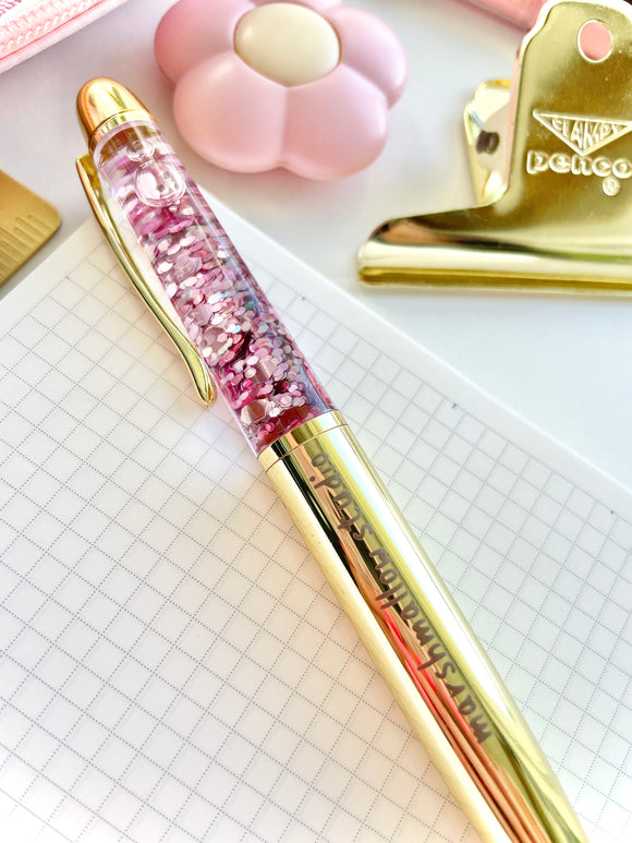 HEART OF GOLD - CHUNKY FLOATING GLITTER PEN - Marshmallow Studio