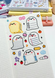 GHOST IT NOTES - 40mm - PET FOILED STICKER ROLL - Marshmallow Studio