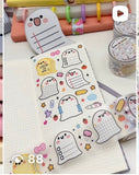 GHOST IT NOTES - 40mm - PET FOILED STICKER ROLL - Marshmallow Studio