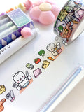COCOA "GOT TO EAT" - 20mm CLEAR PET WASHI TAPE - Marshmallow Studio