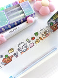 COCOA "GOT TO EAT" - 20mm CLEAR PET WASHI TAPE - Marshmallow Studio