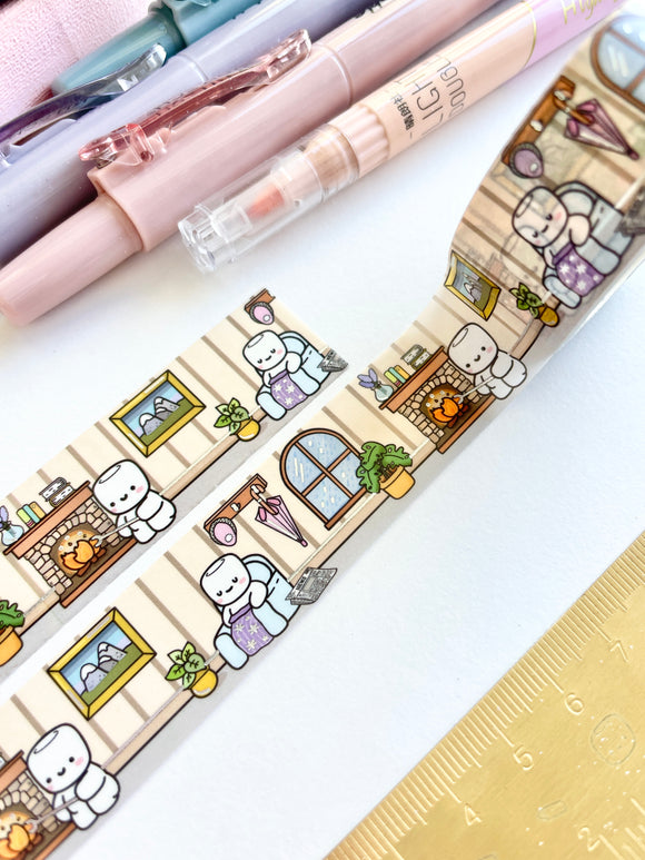 WINTER WITH COCOA - (*LIMIT 2 PER PERSON) - 20mm FOILED WASHI TAPE - Marshmallow Studio