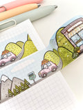 ROAD TRIP - 30mm WIDE FOILED WASHI TAPE - Marshmallow Studio