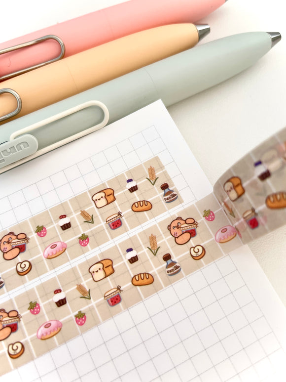 BAKERY BEAR - 15mm WASHI TAPE - Marshmallow Studio