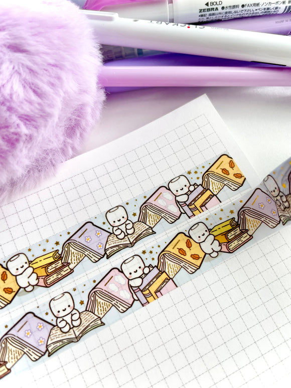 BOOKS BY DAY - 15mm FOILED WASHI TAPE - Marshmallow Studio