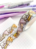 BOOKS BY DAY - 15mm FOILED WASHI TAPE - Marshmallow Studio