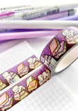 BOOKS BY NIGHT - 15mm *PINK* FOILED WASHI TAPE - Marshmallow Studio