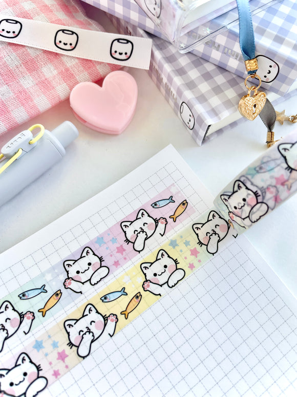 CATS V.2 - 15mm WASHI TAPE - Marshmallow Studio