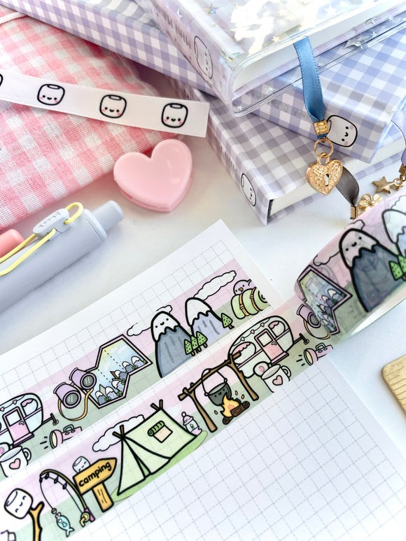 HAPPY CAMPER (OG) - 20mm WASHI TAPE - Marshmallow Studio