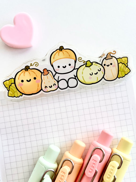 ACRYLIC PAGE CLIP - COCOA PUMPKIN PATCH - Marshmallow Studio