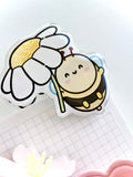 ACRYLIC PAGE CLIP - DAISY UMBRELLA CHUBBY BEE - Marshmallow Studio