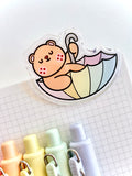 ACRYLIC PAGE CLIP - FRECKLE BEAR SAIL AWAY - Marshmallow Studio