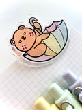 ACRYLIC PAGE CLIP - FRECKLE BEAR SAIL AWAY - Marshmallow Studio