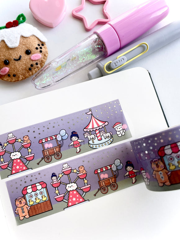 CHRISTMAS CARNIVAL - 30mm WIDE FOILED WASHI TAPE