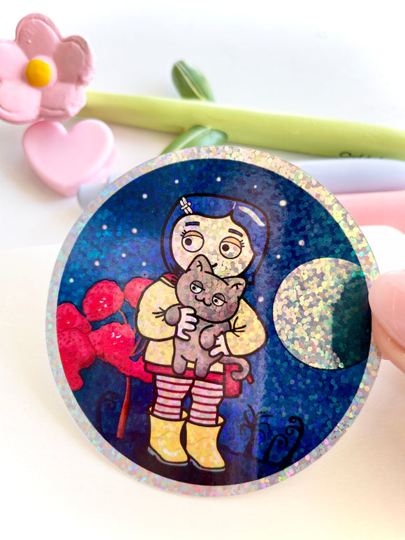 DEBBIE-LINE - HOLOGRAPHIC GLITTER VINYL STICKER