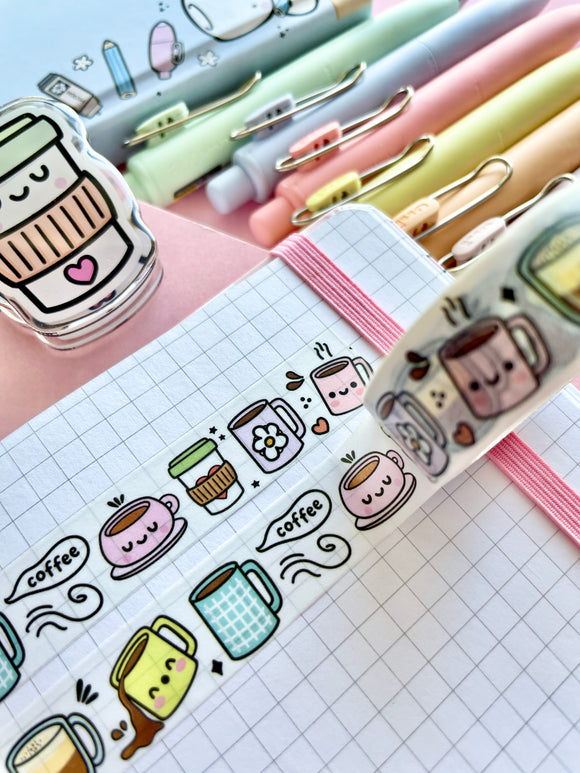 COFFEE CONNOISSEUR - 15mm WASHI TAPE