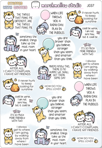 STUFFED WITH QUOTES - JUMBO SHEET - PLANNER STICKERS - J037 - Marshmallow Studio