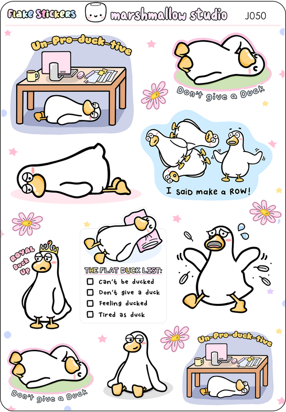 STICKER FLAKE SAMPLER - FLAT DUCK - PLANNER STICKERS - J050