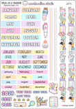 A5 / HOBO COUSIN - 2027 YEARLY OVERVIEW STICKERS - J073