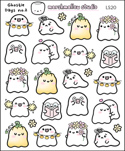 GHOSTIE DAYS NO.2 -  PLANNER STICKERS - LS20 - Marshmallow Studio