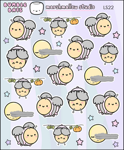 BUMBLE BATS -  PLANNER STICKERS - LS22 - Marshmallow Studio