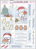 SKETCHED CHRISTMAS (MALLOW PLANNER / HOBO COUSIN KIT) - PLANNER STICKERS - (2 PGS) LS45