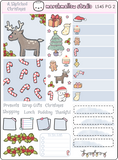 SKETCHED CHRISTMAS (MALLOW PLANNER / HOBO COUSIN KIT) - PLANNER STICKERS - (2 PGS) LS45