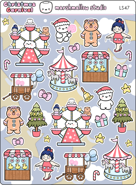 CHRISTMAS CARNIVAL - PLANNER STICKERS - LS47