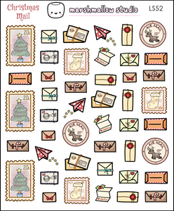 CHRISTMAS MAIL SAMPLER - PLANNER STICKERS - LS52