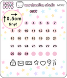 TINY DATE DOTS (RUBY) - MINI PLANNER STICKERS - M302 - Marshmallow Studio