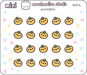 TINY PUMPKINS  - MINI PLANNER STICKERS - M316 - Marshmallow Studio