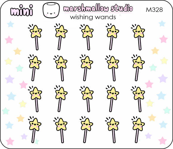 WISHING WANDS  - MINI PLANNER STICKERS - M328 - Marshmallow Studio