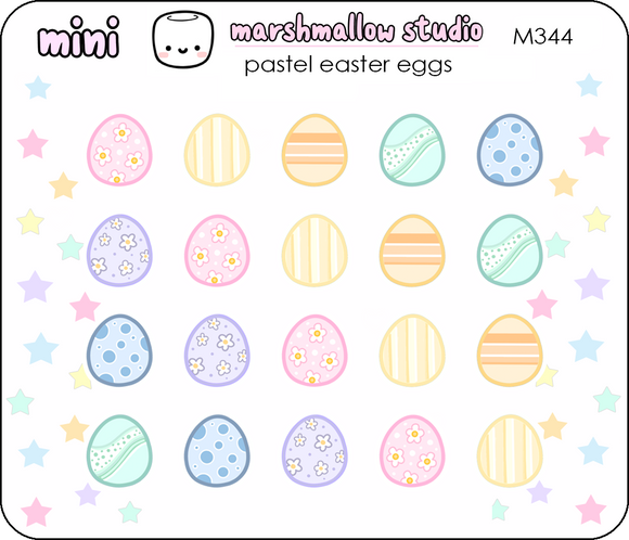 MINI STICKERS - PASTEL EASTER EGGS - M344 - Marshmallow Studio