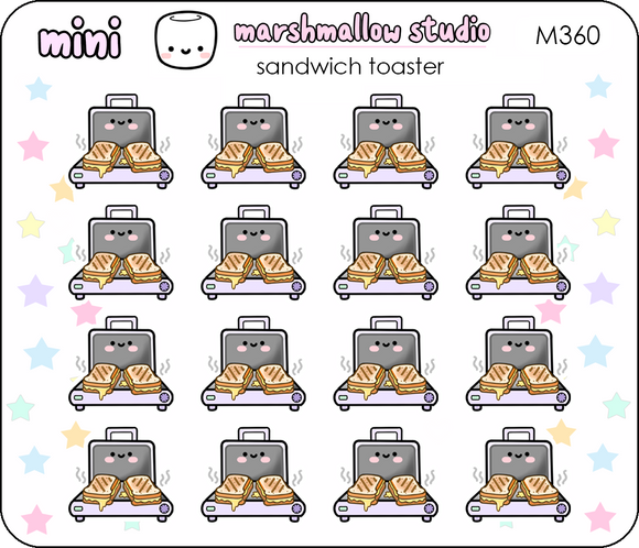 MINI STICKERS - SANDWICH TOASTER - M360 - Marshmallow Studio