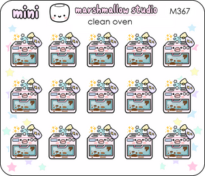 MINI STICKERS - CLEAN OVEN - PLANNER STICKERS - M367 - Marshmallow Studio