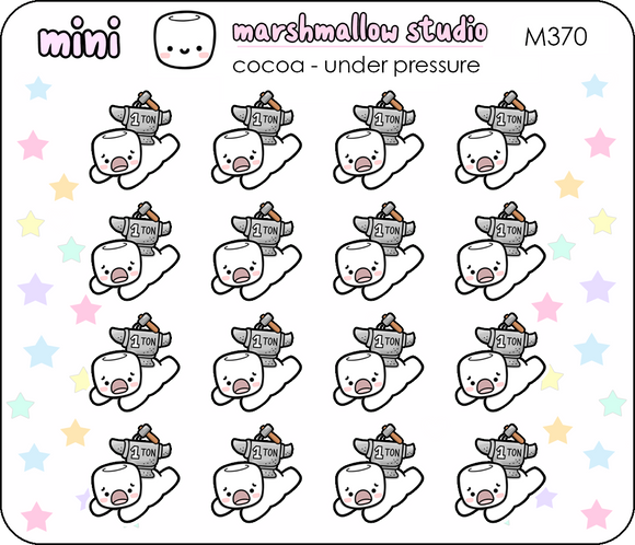 MINI STICKERS - COCOA UNDER PRESSURE - PLANNER STICKERS - M370 - Marshmallow Studio