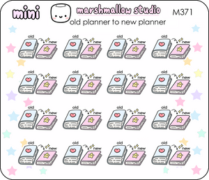 MINI STICKERS - OLD TO NEW PLANNER - PLANNER STICKERS - M371 - Marshmallow Studio