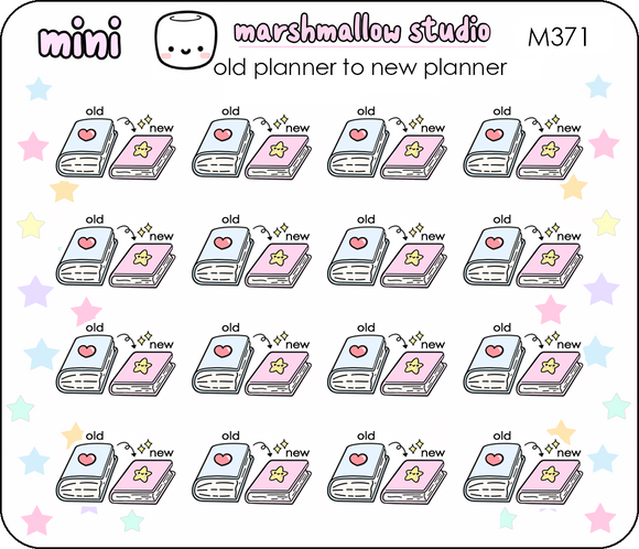 MINI STICKERS - OLD TO NEW PLANNER - PLANNER STICKERS - M371 - Marshmallow Studio