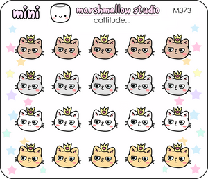 MINI STICKERS - CATTITUDE - PLANNER STICKERS - M373