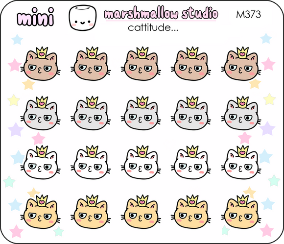 MINI STICKERS - CATTITUDE - PLANNER STICKERS - M373