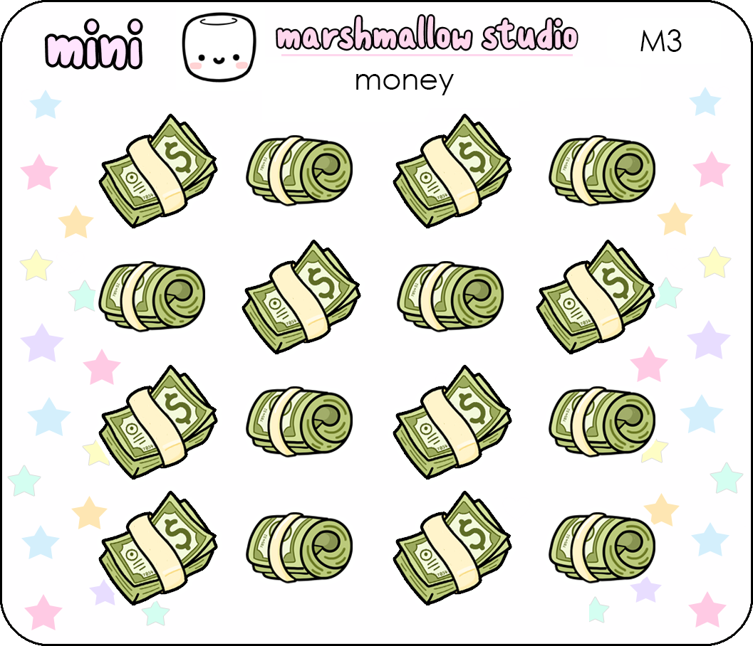 MINI STICKERS - MONEY - PLANNER STICKERS - M3