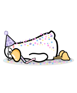 DIGITAL DOWNLOAD - PARTY POOPED FLAT DUCK - Marshmallow Studio