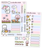 MALLOW PLANNER / HOBO COUSIN - WEEKLY KIT - SPRING 2025 - PLANNER STICKERS - (2 PG) S1073 - Marshmallow Studio