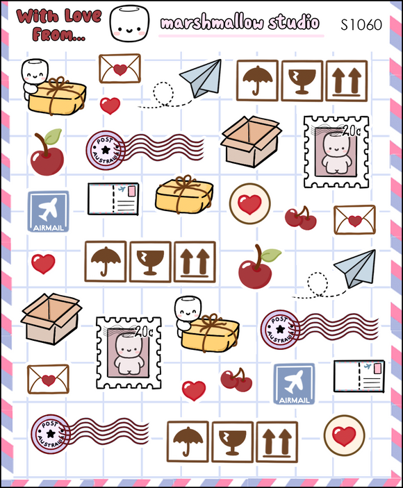 WITH LOVE FROM... - SAMPLER - PLANNER STICKERS - S1060 - Marshmallow Studio