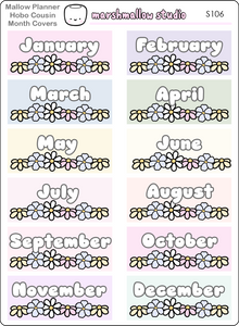 MONTH COVERS - PLANNER STICKERS - S106 - Marshmallow Studio