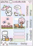 MALLOW PLANNER / HOBO COUSIN - WEEKLY KIT - SPRING 2025 - PLANNER STICKERS - (2 PG) S1073 - Marshmallow Studio