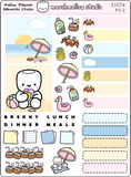 MALLOW PLANNER / HOBO COUSIN - WEEKLY KIT - SUMMER 2025 - PLANNER STICKERS - (2 PG) S1074 - Marshmallow Studio