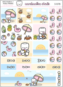 MINI MALLOW / HOBO WEEKS KIT - SUMMER 2025 - PLANNER STICKERS - S1078 - Marshmallow Studio