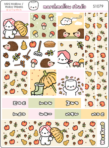 MINI MALLOW / HOBO WEEKS KIT - AUTUMN 2025 - PLANNER STICKERS - S1079 - Marshmallow Studio