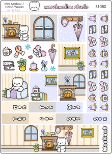 MINI MALLOW / HOBO WEEKS KIT - WINTER 2025 - PLANNER STICKERS - S1080 - Marshmallow Studio